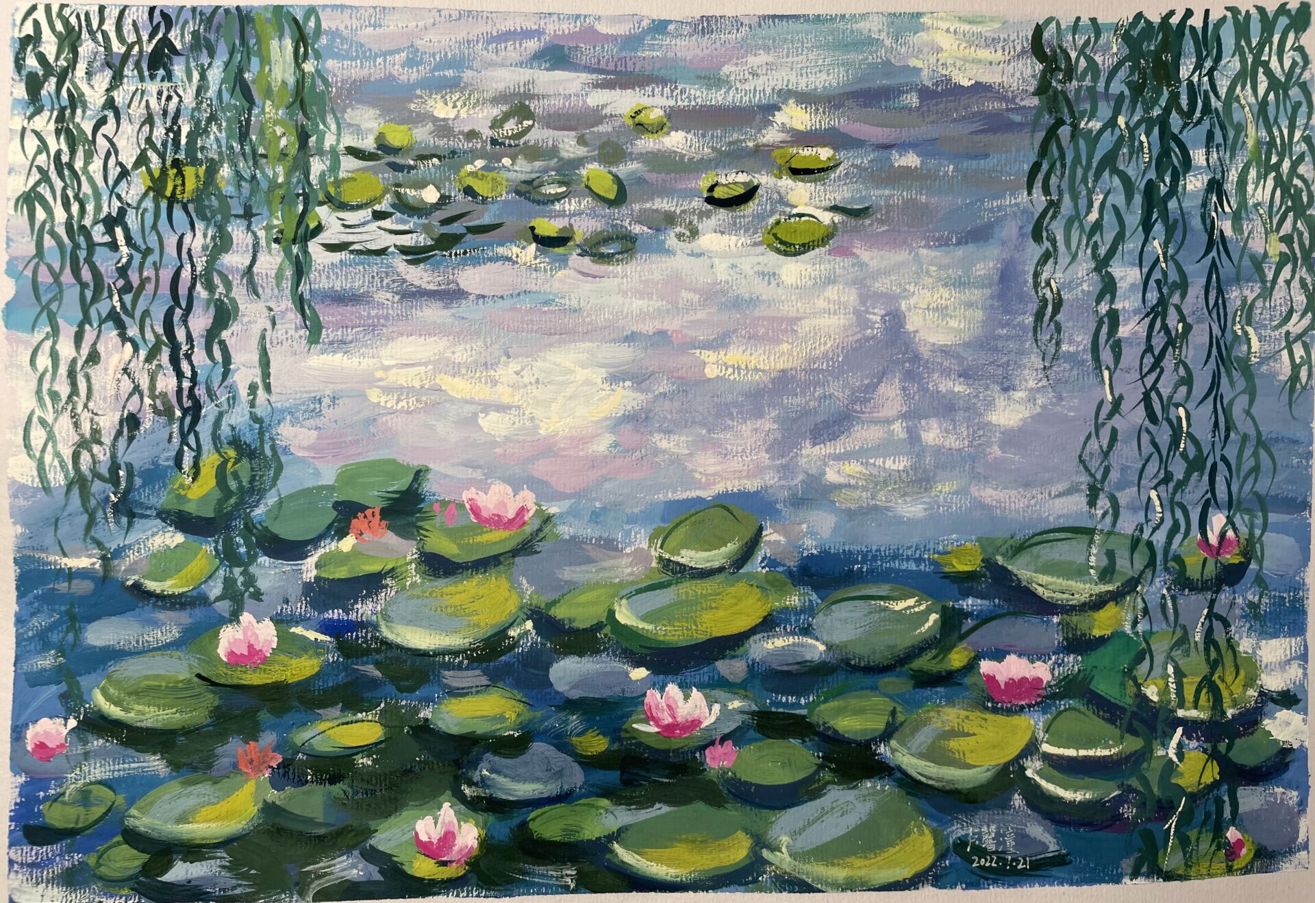 潼潼暑假美术课的作品